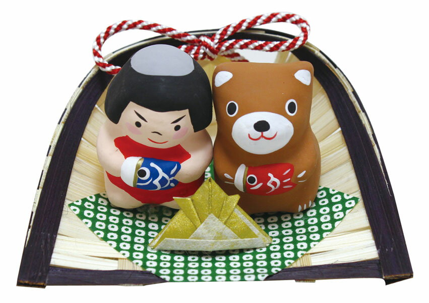 五月人形 鯉のぼり こいのぼり 兜飾り コンパクト おしゃれ ちりめん 室内 ' 【在庫限り】(TK)ミニ福々 龍虎堂(リュウコドウ)名前旗よりフォト名前札