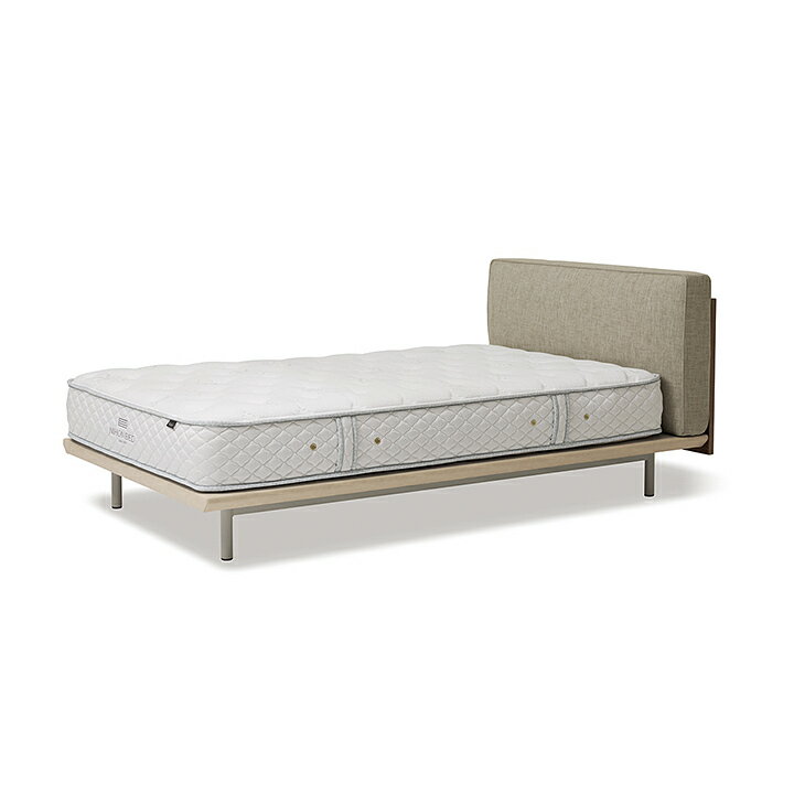 日本ベッド ベッドフレーム アジュール AZURE 布クッション ウォールナット シングル セミダブル ダブル クイーン ブラウン ベージュ スタイリッシュ モダン ホテル仕様 高級ホテル