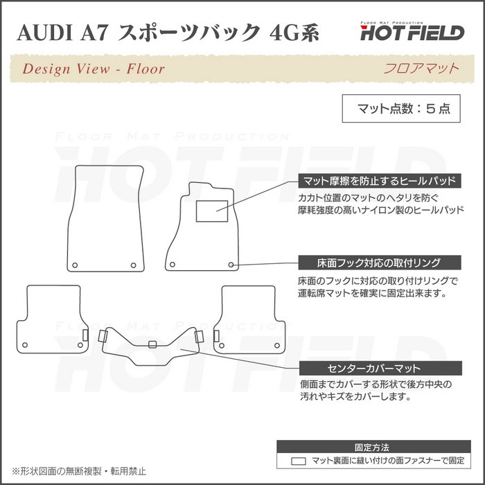 楽天市場】AUDI アウディ A7スポーツバック 4G系 フロアマット ◇重厚 