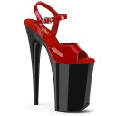 PLEASER　INFINITY-909 プリーザー　レディース プラットフォーム 2トーン アンクルストラップ サンダル Red Patent/Black *Warning: Extreme High Heels. Not Recommended for Walking or Dancing 注意：危険ですので歩行やダンスにはお勧めしません。。。 アメリカから直送、受注からお届けまでは約2週間かかります。ご了承ください。 当店は、アメリカロサンゼルスを本店とする海外ショップです。 通関時に関税・輸入消費税が課税される可能性があります。 ・素材： パテント、PU ・プラットフォーム 13.5cm　ヒール 23.0cm 　　 　　PLEASER　INFINITY-909 プリーザー　レディース プラットフォーム 2トーン アンクルストラップ サンダル