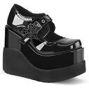 DEMONIA by PLEASER VOID-38 プリーザー レディース 厚底プラットフォーム ハート スパイダーウェブ バックル ストラップ メリージェーン