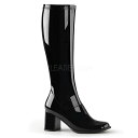 Funtasma by PLEASER GOGO-300 レディース ブロックヒール ゴーゴー ストレッチ ニーブーツ