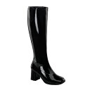 Funtasma by PLEASER GOGO-300WC レディース プラスサイズ ブロックヒール ゴーゴー ストレッチ ニーブーツ