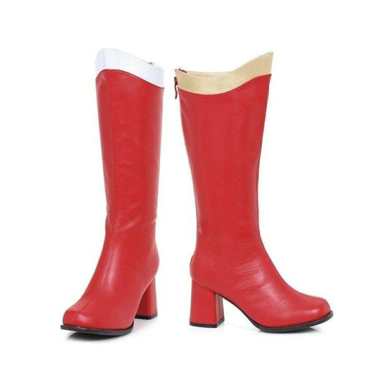 1031 by Ellie Shoes 300-SUPER Womens Knee High Boot With Zipper レディース スーパーヒーロー ニーハイ ブーツ ハロウィンコスプレ