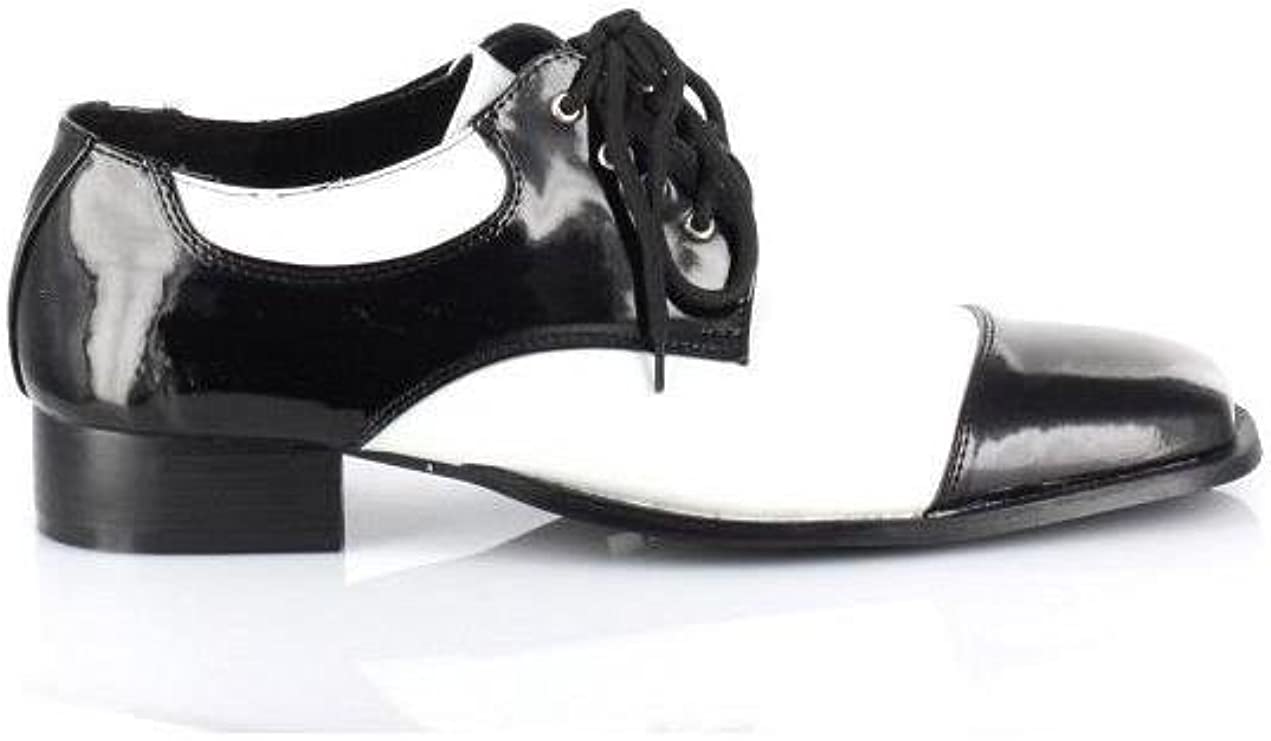 1031 by Ellie Shoes 121-FRED Men`s Black/White Shoe メンズ ブラック＆ホワイト オックスフォード シューズ ハロウィンコスプレ