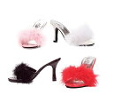 Ellie Shoes 361-SASHA Marabou Slipper fB[X }u[ ~[