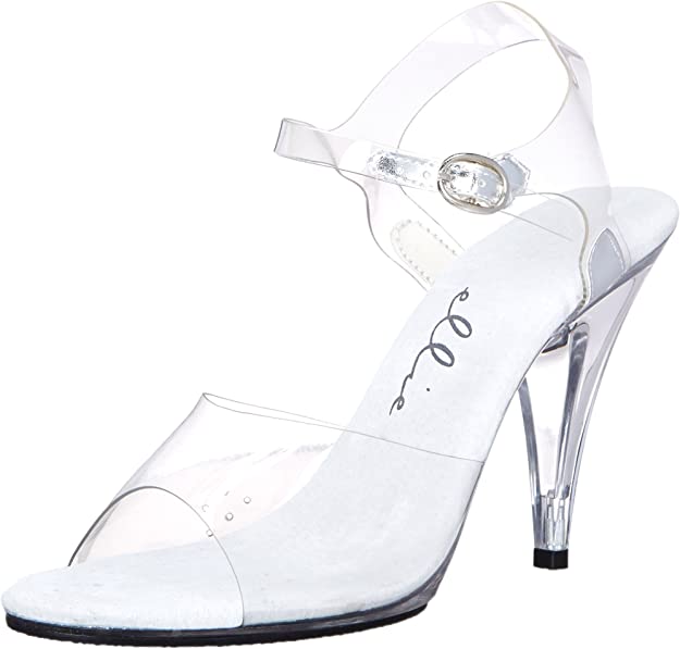 エリーシューズ Ellie Shoes 405-BROOK Ankle Strap Clear Sandal レディース アンクルストラップ クリア サンダル