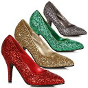 Ellie Shoes 411-SHIMMER Women Glamorous Glitter Pump レディース グラマラス グリッター パンプス