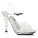 Ellie Shoes 421-BROOK Ankle Strap Clear Sandal fB[X ANXgbv NA T_