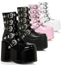 Ellie Shoes 500-ASH Chunky Platform Boot w/Buckles fB[X `L[ vbgtH[ 5obN ANu[c nEBRXv