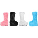 Ellie Shoes 500-FUZZ WOMEN‘S Chunky Heel Platform Boot with faux fur レディース チャンキーヒール プラットフォーム フェイクファー ニーハイ ブーツ ハロウィンコスプレ ゴーゴー