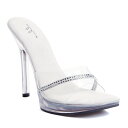 Ellie Shoes 502-JESSE Clear Mule W/Rhinestones fB[X CXg[ NA ~[