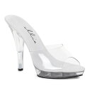 Ellie Shoes 521-VANITY-W Clear Wide Width Mule fB[X Ch NA ~[