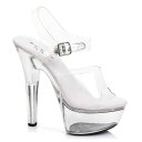 エリーシューズ Ellie Shoes 601-BROOK Ankle Strap Clear Sandal レディース プラットフォーム アンクルストラップ クリア サンダル