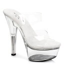 エリーシューズ Ellie Shoes 601-COCO Clear Sandal レディース プラットフォーム ダブルバンド クリア ミュール