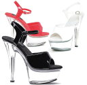 エリーシューズ Ellie Shoes 601-JULIET-C Ankle Strap Sandal W/Clear Bottom レディース クリアプラットフォーム＆ヒール アンクルストラップ サンダル