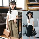セットアップ キッズ 半袖 子供服 女の子 2点セット セットアップ 半袖Tシャツ ガウチョパンツ ドルマンスリーブ 七分パンツ カジュアル上下セット