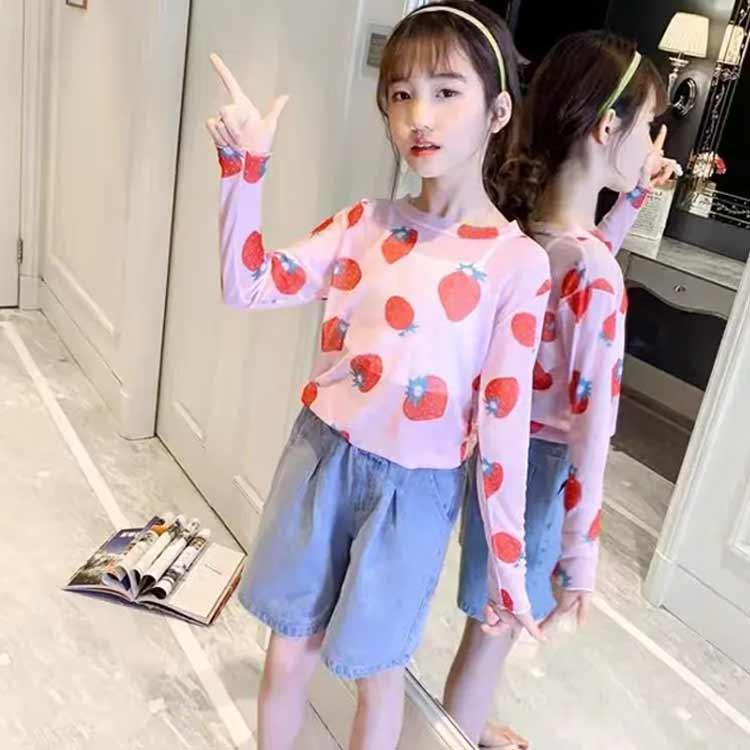 接触冷感 ラッシュガード キッズ ラッシュTシャツ 長袖 ロング Tシャツ UVカット シアートップス 夏 春..