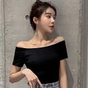 カットソー 半袖 オフショルダー レディース 女性用 トップス 無地 定番 着回し Tシャツ カラバリ豊富 カジュアル シンプル 可愛い おしゃれ お