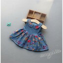 ワンピース 子供服 ベビーワンピース 刺繍 袖なし 赤ちゃん キッズ 女の子 夏新作 デニムワンピース 可愛い 韓国風(4)