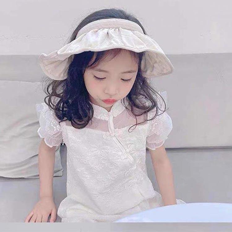 UVカット 帽子 キッズ 日よけ サンバイザー 折りたたみ つば広 つば広帽 uv 春 夏 ハット ぼうし 通気性 紫外線対策 熱中症 アウ