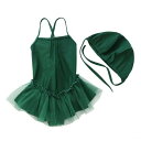 ベビー 水着 キッズ 水着 女の子 ワンピース オールインワン スイムキャップ 2点セット キャミソール ノースリーブ フリル かわいい プール