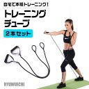 トレーニングチューブ 筋トレ チューブ トレーニングバンド プレゼント 高強度 トレーニング ゴムバンド エクササイズ ストレッチ ダイエット 2本セット
