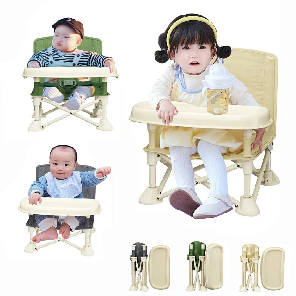 ベビーチェア テーブル 持ち運び 折畳み ローチェア キッズチェア ロータイブ ダイニング 携帯ベビーシート お食事椅子 ベビー 赤ちゃん キッズ 軽量 滑り止め 丈夫 ベルト付き 離乳食 屋内 アウトドア キャンプ 収納袋付き 6ヶ月から3歳まで 耐荷重15kg