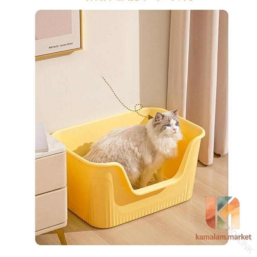 猫用トイレ 大型 ワイド 猫 ねこ ネコ 猫砂 大きめ 深い 深め 高い 高め 猫トイレ ...