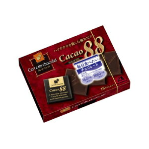 森永製菓 カレ・ド・ショコラ カカオ88 18枚×6箱　　高カカオチョコレート　【チョコレート・お菓子】