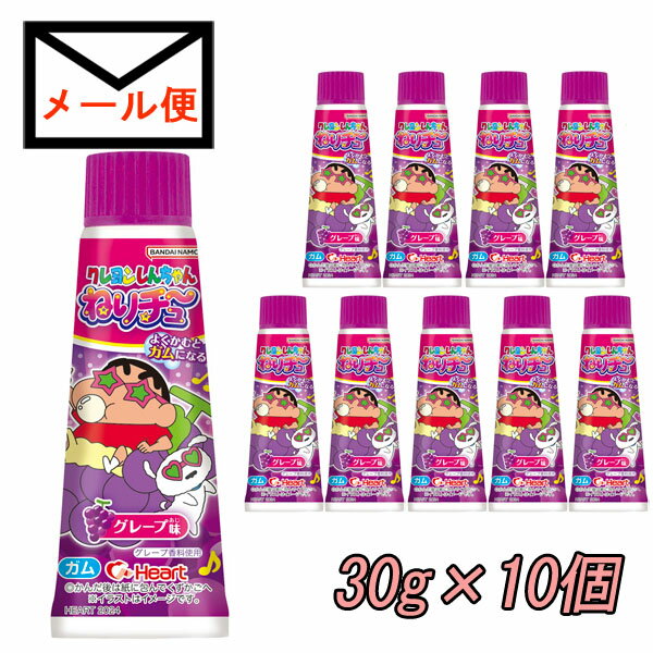 クレヨンしんちゃん ねりチューグレープ 30g×10個 【追跡可能メール便 送料無料】