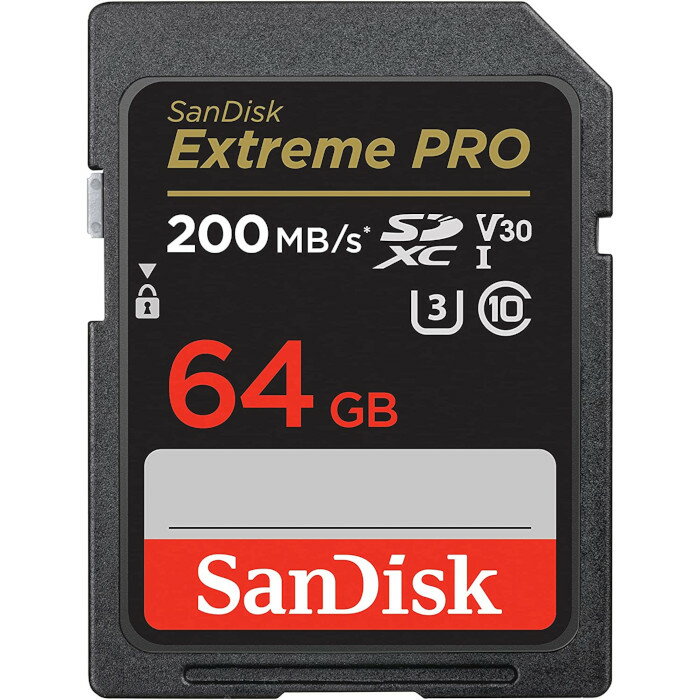 SDXCカード SDSDXXU-064G-GN4IN 64GB SanDisk サンディスク Extreme PRO UHS-I U3 V30 4K UHDClass 10 200MB/s 海外リテールのサムネイル