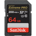 SDXCカード SDSDXXU-064G-GN4IN 64GB SanDisk サンディスク Extreme PRO UHS-I U3 V30 4K UHDClass 10 200MB/s 海外リテール