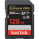 SDXCカード SDSDXXD-128G-GN4IN 128GB SanDisk サンディスク Extreme PRO UHS-I U3 V30 4K UHD Class 10 200MB/s 海外リテール