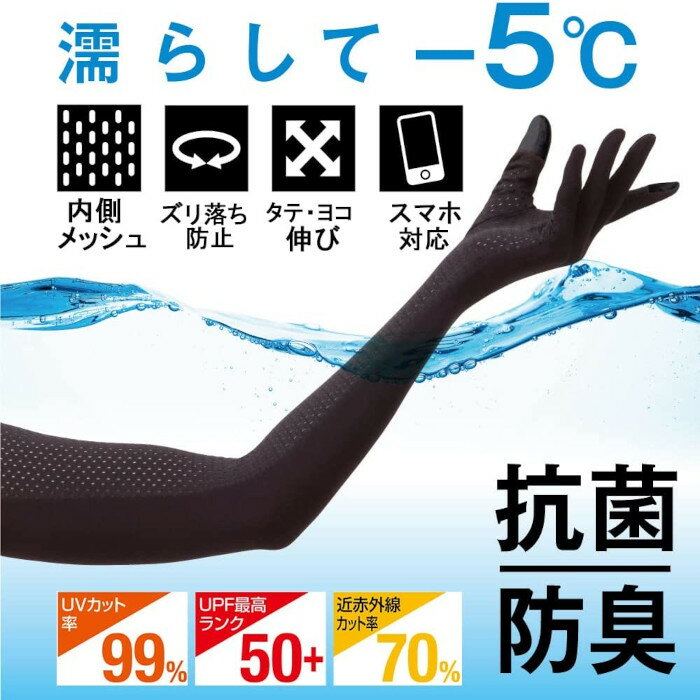 アルファックス UVカット手袋 ロング UVグローブ アクアプラス