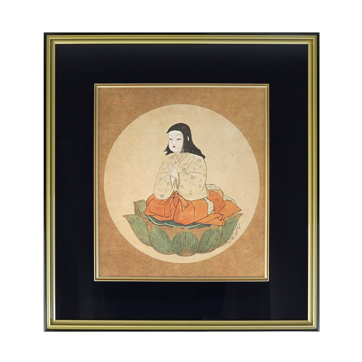 Rakuten - 仏画色紙 額入り 稚児大師 額 色紙額
