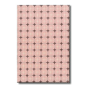 御朱印帳 送料無料 大判 蛇腹 46ページ 京都の伝統ふろしき 十字刺子 ピンク 送料込み (※送料無料はメール便のみ)| 朱印帳 カバー おしゃれ かわいい かっこいい お寺 神社 シンプル