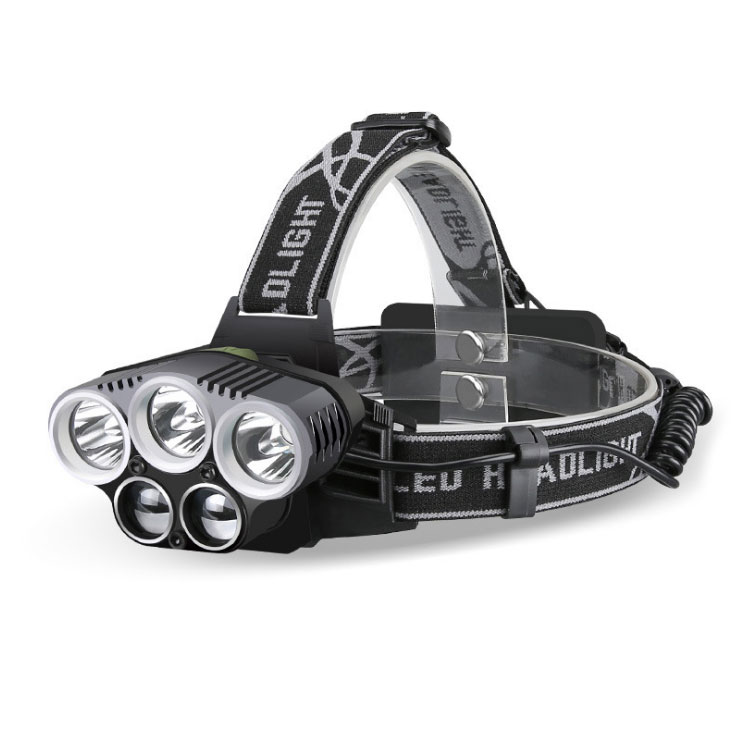 LEDヘッドライト 5灯 高輝度LED USB充電式 ヘルメットライト 防水仕様 角度調節可能 6点灯モードUHLED05S通販格安セール情報 楽天 通販