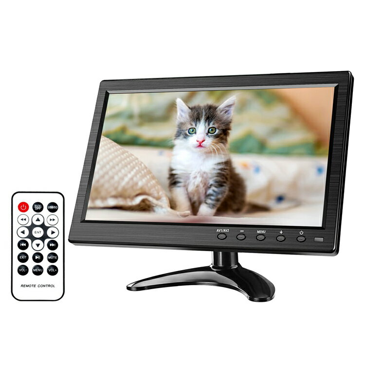 10.1インチ汎用カラーモニター 車載モニター 1024×600 広視野角 IPS液晶 HDMI/VGA/RCA/BNC入力可 USBメディアプレーヤー スピーカー内蔵 MOT-CMN101NEW