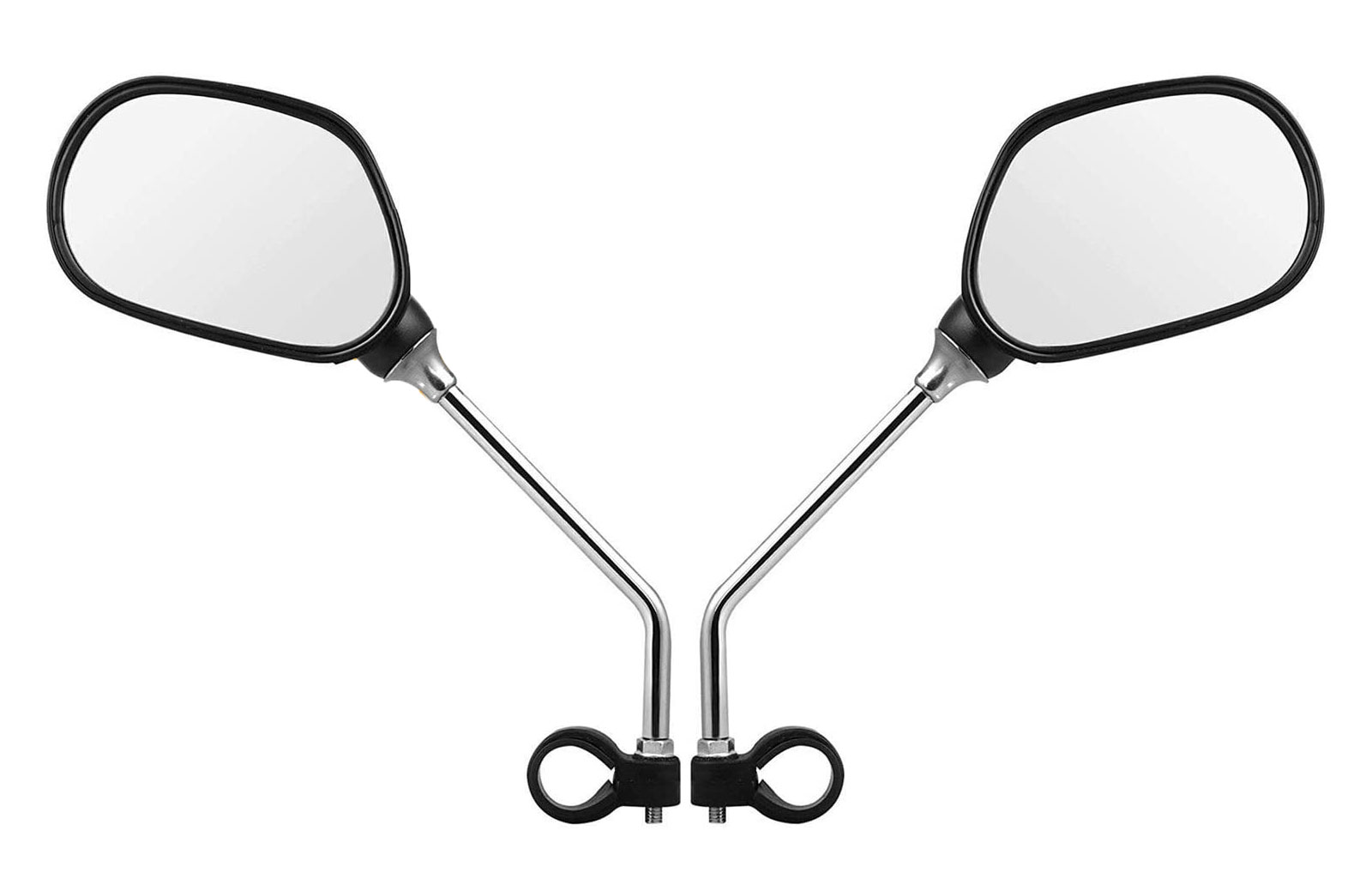 自転車用バックミラー 左右2個セット バイク 二輪 事故防止 安全確認 角度調節可 反射板付き 取付簡単 安全ミラー バーエンドミラー 汎用バックミラー MOT...