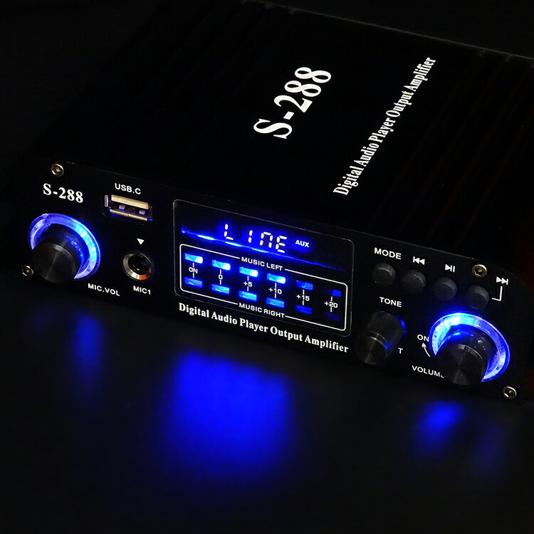 多機能4chオーディオアンプ 4×40W 汎用小型アンプ マイク入力可 カラオケ対応 MP3プレーヤー搭載 Bluetooth対応 MOT-LPS288 hotprice-10004145 ほっとプライス 楽天市場店 サンプル画像3