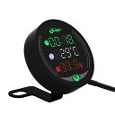 バイクマルチメーター5IN1 DC9〜24V 電圧表示 温度 時計 ストップウォッチ USB出力 スマホ充電 オートバイ 車載 カラーLEDデジタル表示 生活防...