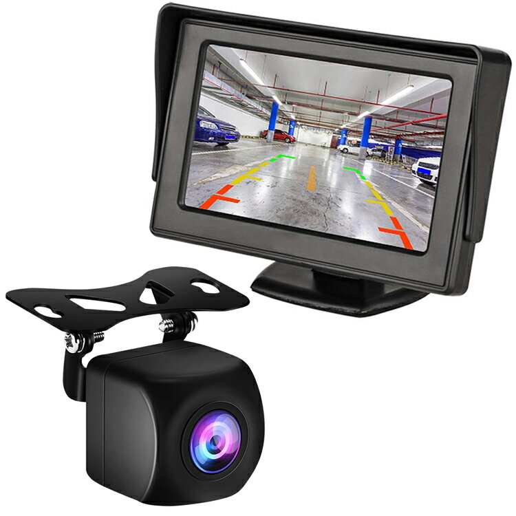 バックカメラセット 映像入力2系統 DC12V車用 広角視角 防水・防塵仕様 人気のA0119Nカメラ 4.3インチモニター MOT-OMT43SET