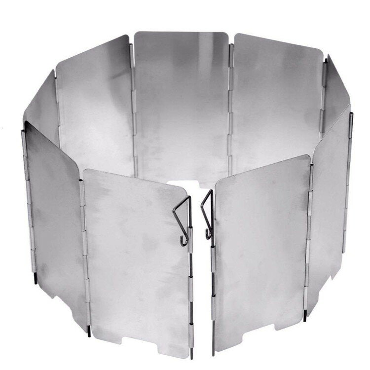 風除板 防風アルミ製 BBQ ウインドスクリーン 折りたたみ 保護袋付 軽量9枚板 アウトドア 135*750mm DF135