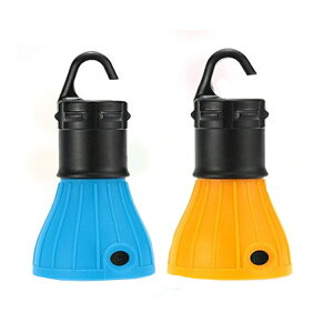 野外アウトドア 吊式 3LED電球 夜釣り キャンプ 登山 テントランタンライト 乾電池単四使用 ポータブルフック提灯 防滴電球LED 点灯モード3種類 TE3LED