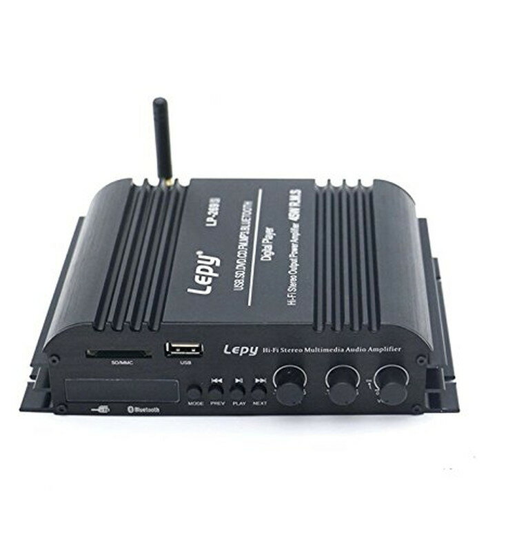 Lepy 45W X 4チャンネル 高音質 重低音 Hi-Fiステレオデジタルアンプ USB SDカード Bluetooth4.0 PSE認証5Aアダプタ…