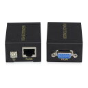 ディスプレイエクステンダー VGA延長アダプタ RJ-45イーサネット 電源不要 トランスミッターレシーバーセット VGARP60
