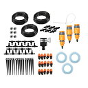 霧ミスト エコで涼しい ミストシャワー 15m ペグ10個付き MSTSTD15M