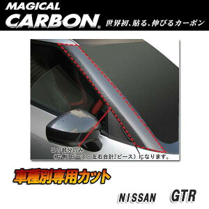 マジカルカーボン Aピラー ブラック GTR CBA-35R (H19/12～)/HASEPRO/ハセプロ：CPAN-1