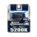 ハロゲンバルブ HB4 5200K スーパーホワイト 車検対応 120Wクラス 車/ブレイス BE-313